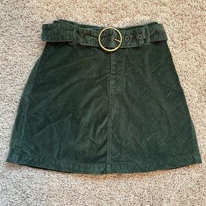American Eagle Green Corduroy Skirt